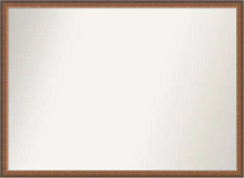 Vista 78 de Amanti Art Espejo de baño de bronce para sobre fregadero, 29 x 19 pulgadas, espejo rectangular de bronce antiguo, marco de madera tradicional