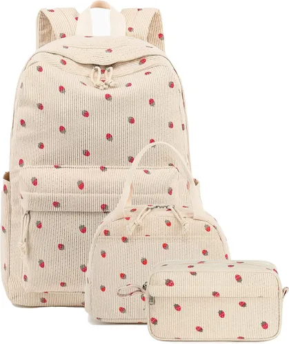 Vista 19 de Bluboon Juego de mochila para adolescentes, mochila escolar para niñas, lonchera y lápices, bolsas para estudiantes, 3 en 1, rosa-3 juegos, Escuela