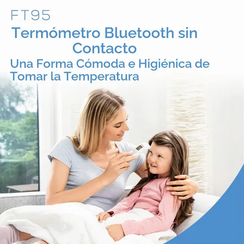 Vista 6 de Beurer Termómetro Bluetooth sin contacto, frente, objeto, temperatura ambiente, alta precisión, pantalla iluminada azul XL, 60 espacios de memoria