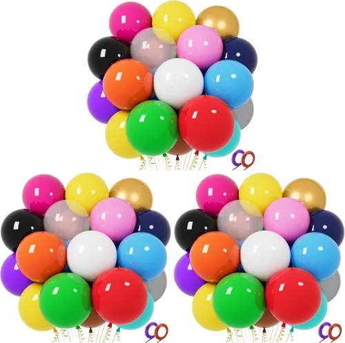 Vista 40 de 120 unidades de 5 pulgadas de globos plateados metálicos, globos de látex plateados metálicos cromados, globos mini pequeños para decoraciones