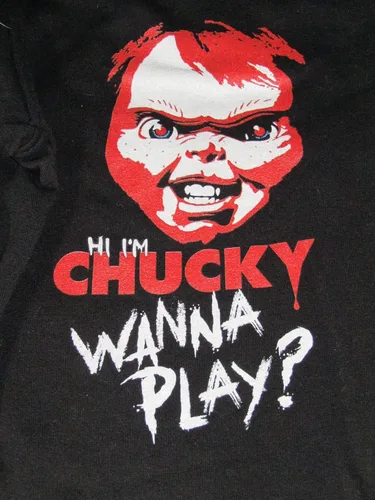 Vista 2 de Chucky Wanna Play Chucky Doll Head Pantalones deportivos negros para hombre