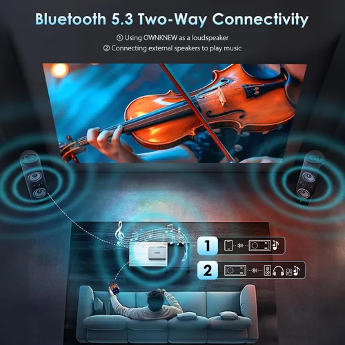Vista 11 de [Enfoque eléctrico] Proyector de soporte 4K con WiFi6 y Bluetooth 5.3, proyectores exteriores para uso de video exterior, proyector de película