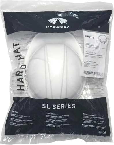 Vista 6 de Pyramex SL Series Cap Style Hard Hat with 4 Point Ratchet - Durable HDPE Shell for Reliable Impact Protection, Rain Trough, Low Profile Design