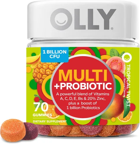 Vista 5 de OLLY Anillos de goma de fibra, 0.18 oz de fibra prebiótica, FOS (fructo-oligosacáridos) y gomitas multivitamínicas multiprobióticas para adultos, 1