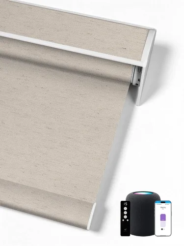 Vista 29 de SmartWings Persianas Enrollables Inteligentes Motorizadas con Filtro de Luz, Persianas Eléctricas con Control Remoto para Ventanas Compatibles