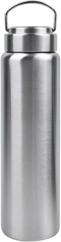 Vista 13 de CDJ Botella de agua de acero inoxidable de una sola pared sin aislamiento de 16 onzas, botella de agua de metal reutilizable para deportes, a prueba