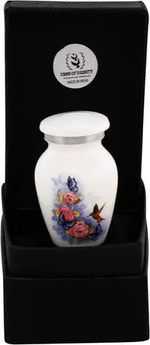 Vista 3 de Urnas de Recuerdo de Mariposa y Colibrí para Cenizas Humanas - Urnas Decorativas, Urnas para Cenizas Humanas Mujer y Hombre, Urnas para Cenizas