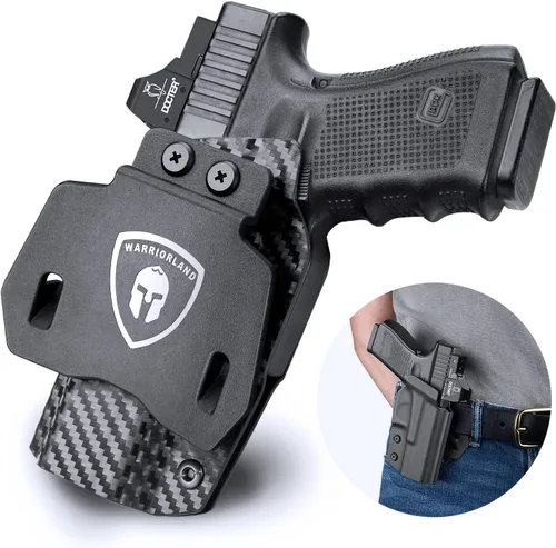 Vista 16 de WARRIORLAND Funda OWB Kydex con corte óptico, ajuste seleccionado para Glock 17/19/19X/43/43X MOS, sin riel 1911, Hellcat/Hellcat Pro, Taurus