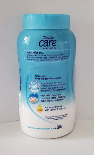 Vista 4 de Tender Care Polvo para bebé hipoalergénico clásico suave 3.53 oz