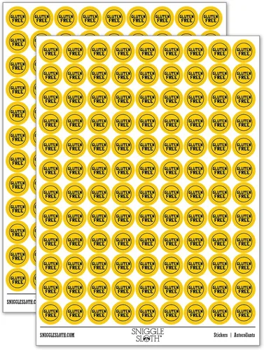 Vista 15 de Más de 200 pegatinas redondas sin gluten, acabado brillante, tamaño de 0.50 pulgadas, color negro