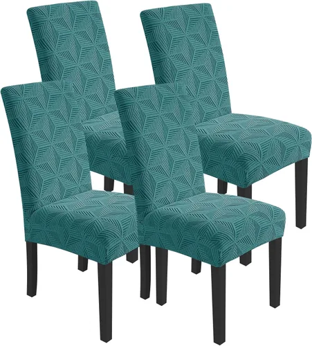 Vista 52 de YEMYHOM Funda elástica para silla con respaldo de 1 pieza con diseño jacquard más reciente, funda para silla con respaldo antideslizante, protector