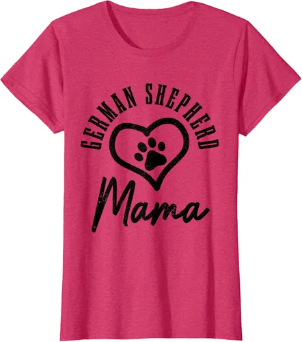 Vista 8 de Camiseta de pastor alemán para mujer, con diseño de pata de perro, pastor alemán, gris, S Asfalto