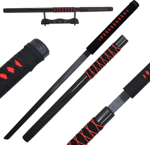Vista 17 de Snake Eye Tactical Clásica - Espada samurái Katana de dos tonos con soporte de exhibición