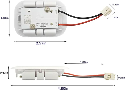 Vista 3 de W10695459 W10843353 W11205083 para Whirlpool Kenmore Maytag Refrigerador Led Light Freezer Board Reemplazo Sustituye 10660728 W10279030 W11126053