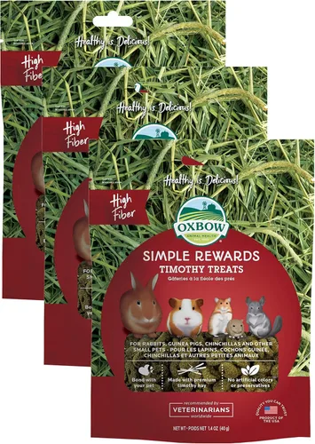 Vista 18 de Oxbow Simple Rewards - Golosinas de conejillo de indias y conejos, plátano