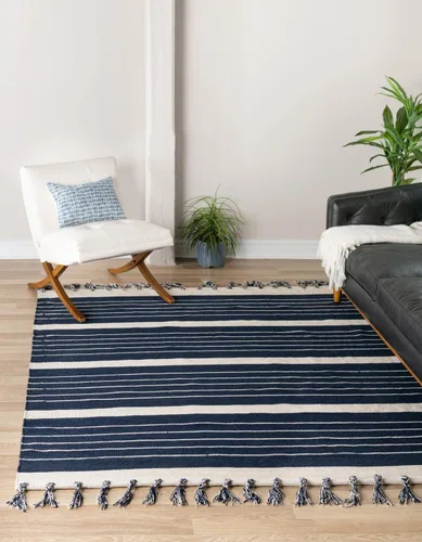 Vista 27 de Unique Loom Chindi Cotton Collection - Alfombra de área - Sophie (2 pies 2 pulgadas x 6 pies 1 pulgada, color aguamarina y blanco)