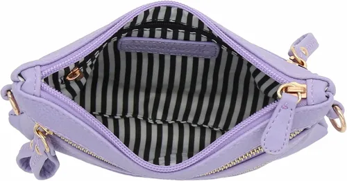 Vista 46 de Bolso de hombro cruzado con múltiples bolsillos y cremallera y correa de muñeca pequeña