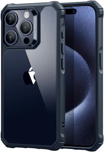 Vista 8 de ESR Funda para iPhone 15 Pro, protección de grado militar con esquinas que absorben los golpes, parte trasera acrílica resistente a los arañazos