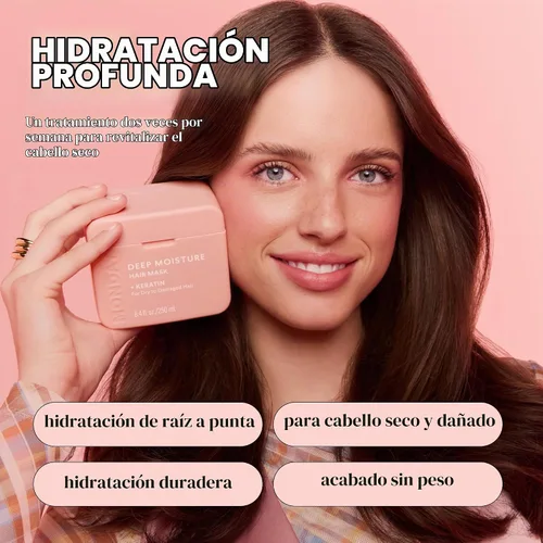 Vista 3 de MONDAY HAIRCARE DEEP MOISTURE - Mascarilla capilar con queratina, aceite de argán, manteca de karité y aceite de coco para cabello seco a dañado