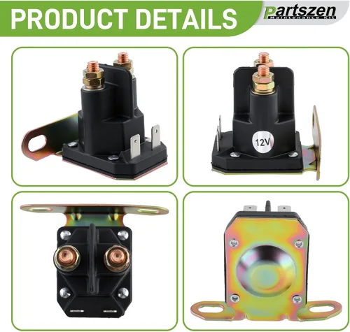 Vista 3 de GY22476 AUC15346 Solenoide de Arranque 12V para Tractor John Deere Z225 Z235 Z245 Z255 Z335E Z335M Z345M Z345R D100 D105 D110 D120 D125 D130 D140