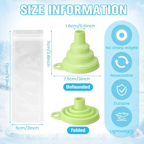 Vista 2 de Hoolerry 600 bolsas desechables para moldes de hielo con embudo de silicona