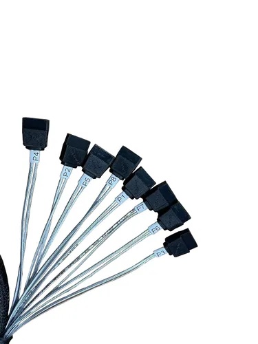 Vista 6 de Dispositivo de carga de 8 a 8 unidades, de 74P a 8 unidades de 74P a 8 unidades de 7P, SlimSAS Host/RAID a SATA Target HD, cable de 33.5 in