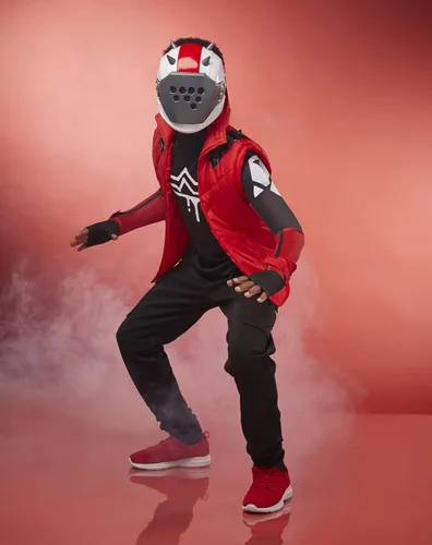 Vista 5 de Spirit Halloween Fortnite - Disfraz de X-Lord para niños, con licencia oficial, cosplay de videojuegos, disfraz de grupo, cosplay de X-Lord