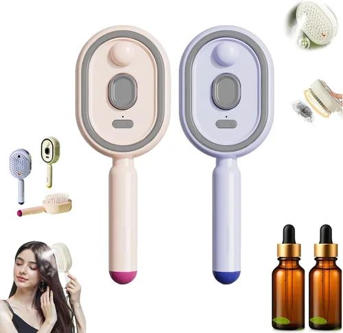 Vista 8 de 2026 New Electric Steam Brush, Electric Steam Brushs for Hair, 2 in 1 Misting Hair Brushes with Water Spray for Both Long and Short Hair, Reduce