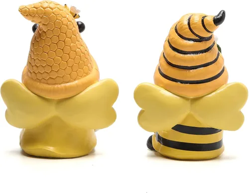 Vista 6 de Hodao Decoraciones de gnomos de jardín de primavera, gnomos de abeja de miel, decoración del Día Mundial de las Abejas, Regalos - Figura de enano