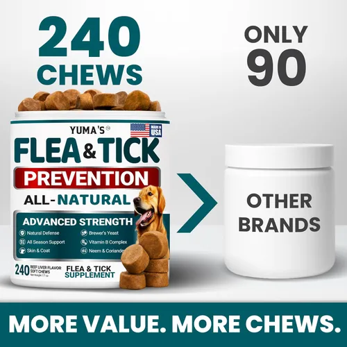 Vista 2 de Prevención de pulgas y garrapatas masticables para perros - 240 masticables