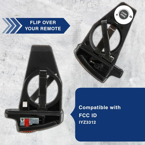 Vista 7 de KeylessOption llavero para acceso remoto sin llave, con botón, clip de batería, para auto, para IYZ3312