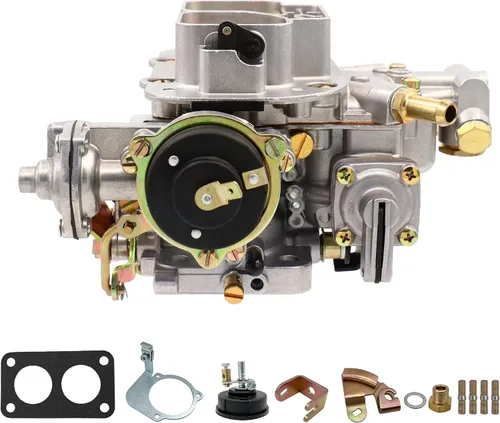 Vista 8 de Carburador de 2 barriles 38/38 para Weber 38 x 38 4 CYL estrangulador eléctrico compatible con BMW VW Ford Jeep Toyota Pickup, para Fiat Renault