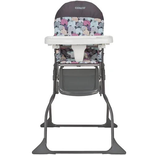 Vista 4 de Cosco Simple Fold - Silla alta de lujo, Monster Shelley y silla alta plegable simple, rompecabezas de elefante