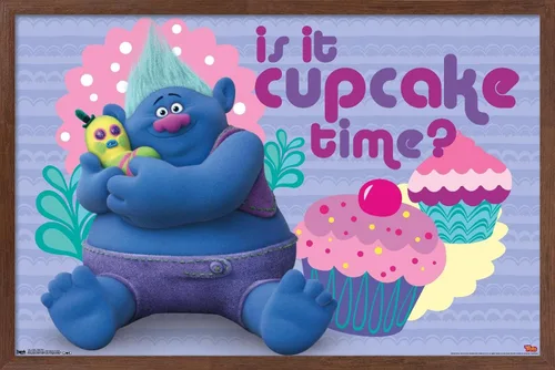 Vista 10 de Trends International DreamWorks Trolls - Cupcakes Wall Poster, 14.725" x 22.375", Barnwood Framed Version