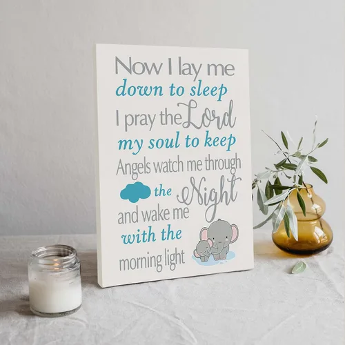 Vista 2 de Lienzo decorativo para pared con texto motivacional "I Love You", impresiones inspiradoras de pinturas de elefantes, ilustraciones de 11 x 14