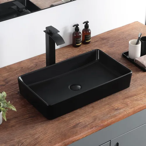 Vista 14 de Lavabo pequeño para baño tipo vasija 11.8"x11.8" pulgadas cuadrado, lavabo de baño de cerámica blanca, lavabos de baño modernos sobre encimera