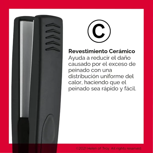 Vista 2 de Plancha para cabello de crámica de tamaño medio Revlon Rvst2043
