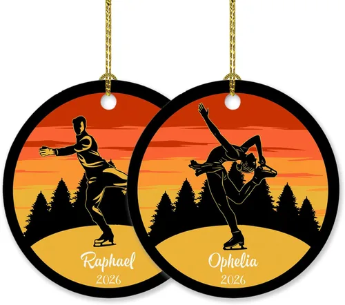 Vista 18 de Adorno personalizado de tiro con arco de Navidad 2025, adorno de Navidad con arco y flecha, regalo con nombre de arquero, año, adorno de jugador