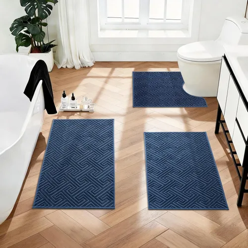 Vista 21 de YIHOUSE Alfombras de baño beige de 17 x 24 pulgadas, de secado rápido, antideslizantes, absorbentes, lavables a máquina, fina alfombra de baño