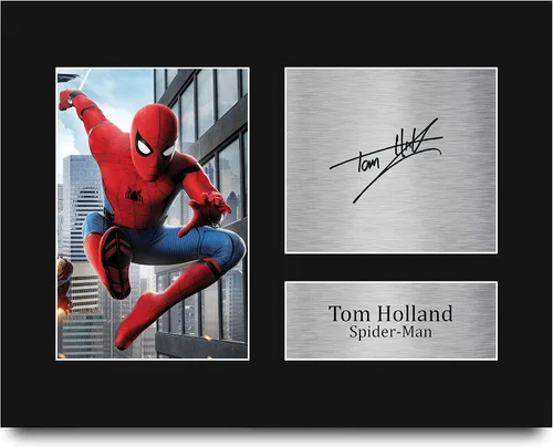 Vista 8 de HWC Trading Tom Holland Regalo USL con Marco Autógrafo Impreso Firmado Spiderman Regalos Foto Impresión Cuadro - Tamaño Carta de EE. UU