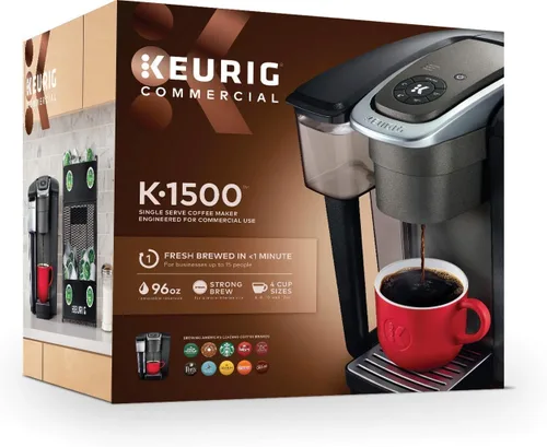 Vista 2 de Keurig K-1500 Cafetera de Café Comercial, Negro 12.4" x 10.3" x 12.1