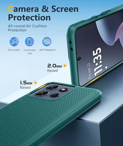 Vista 242 de FNTCASE Funda para iPhone 17 Pro: Fundas delgadas translúcidas de color azul claro compatibles con MagSafe, protección completa de la cámara