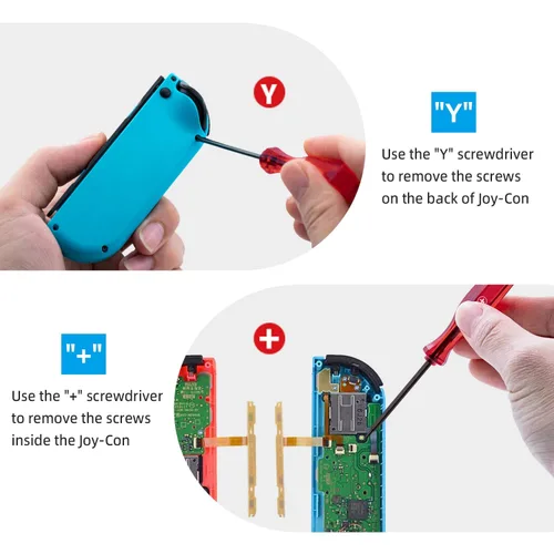 Vista 6 de Wigearss Replacement SL SR Left Right Button Flex Cable for Nintendo SwitchSwitch OLED Joy-Con Controllers Repair Spare Parts with Y-Screwdriver &