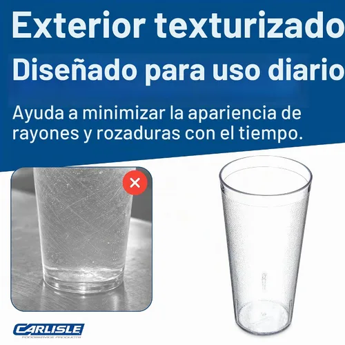 Vista 8 de Carlisle FoodService Products - Vaso de plástico Stackable™ de 24 onzas, transparente (paquete de 72)