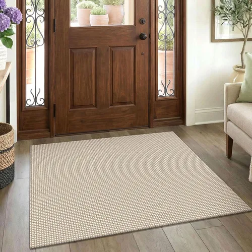 Vista 35 de EARTHALL Alfombra tejida de 2 x 3 pies, lavable para entrada, alfombra trenzada antideslizante, alfombra para puerta interior y exterior, alfombra
