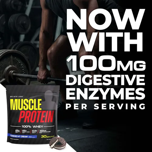 Vista 3 de COLOSSAL LABS Muscle Protein - Polvo de suero de leche [5 libras/paquete de 1] – Filtrado en frío, 0.88 oz de proteína pura, 0.18 oz de BCAA