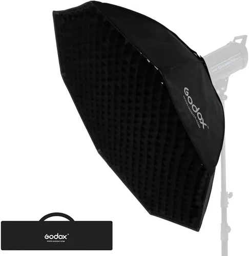Vista 12 de Godox Caja blanda octagonal de 47"/120 cm, con montaje Bowens, compatible con iluminación estroboscópica de estudio MS300 SK400II AD600 AD400Pro