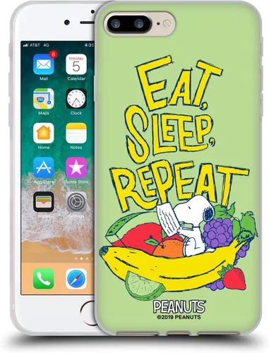 Vista 166 de Head Case Designs Funda de gel suave con licencia oficial de Peanuts Charlie y Snoopy Naturally Sweet compatible con Apple iPhone 7 Plus/iPhone 8