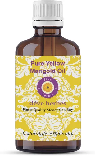 Vista 2 de Deve Herbes - Aceite de caléndula amarilla (Caléndula officinalis), infundido, puro, no pegajoso, ligero, para el cuidado facial, hombres y mujeres