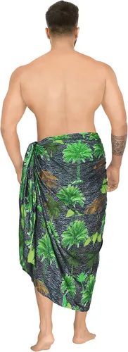 Vista 2 de HAPPY BAY Men's Sarong Cover Up Wraps Swim Beach